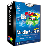 Media Suite 10, Todo lo que Necesita Para Enriquecer su Vida Digital. Organizar, Reproducir, Editar, Grabar, Compartir su contenido media y Blu-ray, BLu-ray 3D y DVD.