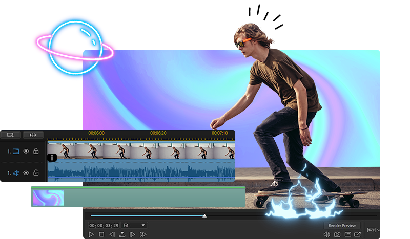 image showcasing PowerDirector 365 para Mac overall features